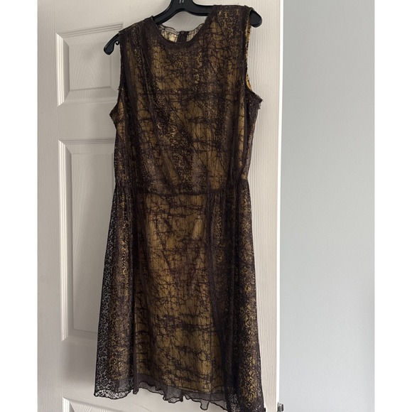 Bottega Veneta belted lace design sleeveless dress, size 36/6 - Picture 4 of 10